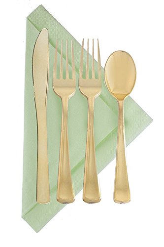 Elegant Gold Plastic Spoons - Pack of 120 | Party Bargains