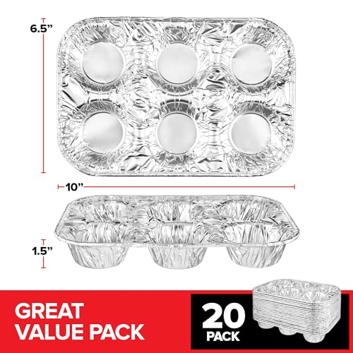 20-Count Disposable Muffin Tins for Home Baking and Events